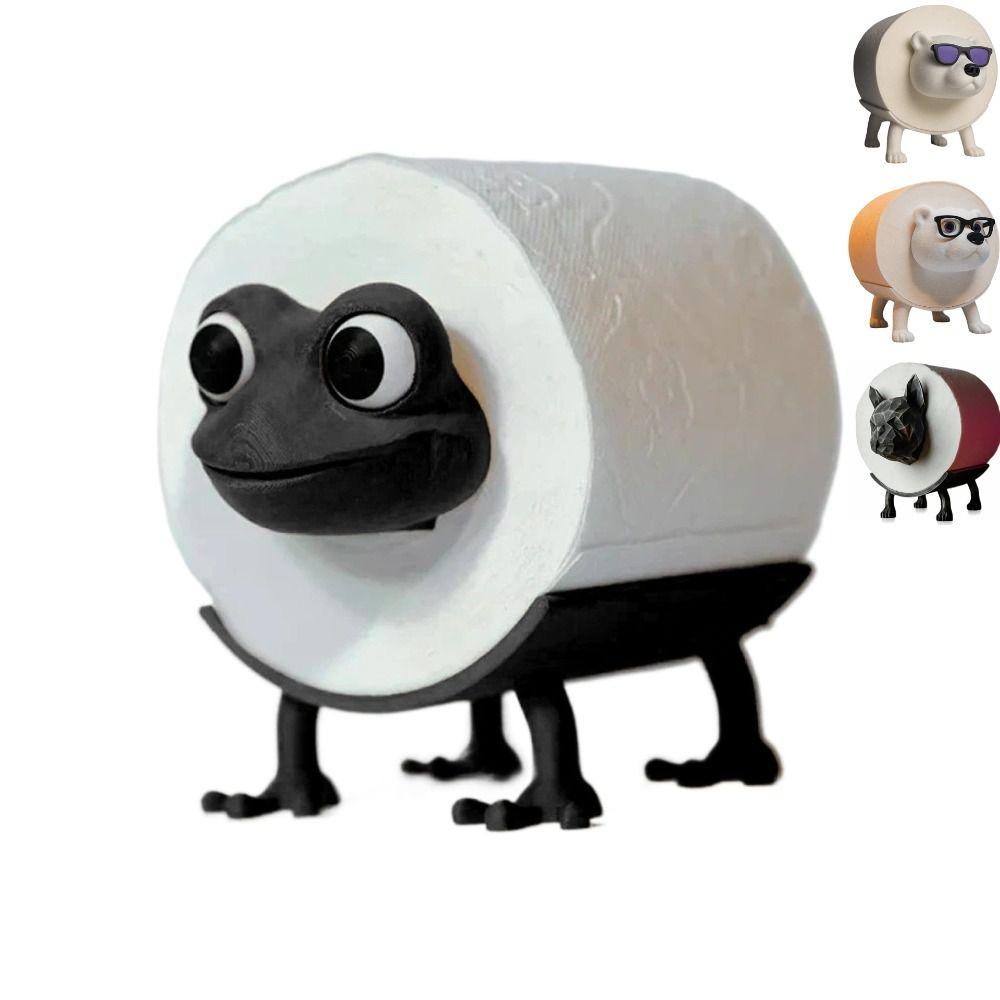 Free Standing Toilet Tissue Rack Frog Dog Bear Toilet Roll Holder Kitchen Tissue Dispenser  Home
