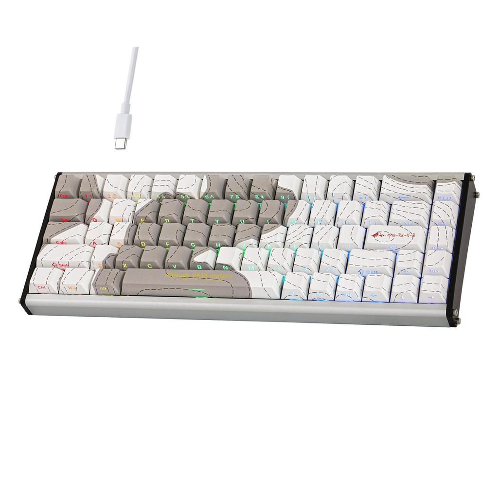 MechLands AJAZZ ALUX68 HE Aluminum Gaming Keyboard with Rapid Trigger Magnetic Switch Wired Hall Effect Keyboard 8K Polling Rate Latency RGB Backlight