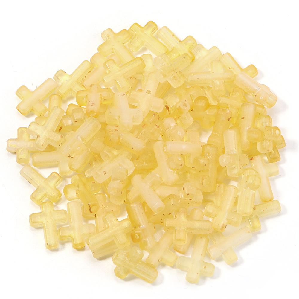 100pcs 12x15mm Cross Shape Acrylic Beads Colorful Matte Gradient Loose Bead For Jewelry Making DIY Necklace Bracelet Accessories