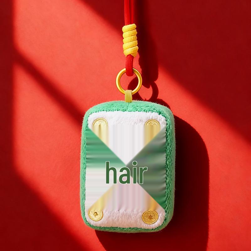 Chinese New Year Lucky Tiger Plush Pendant with Wealth God, Ingots, Copper Coins, Koi, & Horse Year Decoration