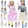 Modepuppenkleidung für 11,5'' Mädchenpuppe 30cm Puppe Packung Verschiedene Stile Kleid Hosen Hemden Süße Outfits für 1/6 Puppe Spielzeug Geschenk Zubehör