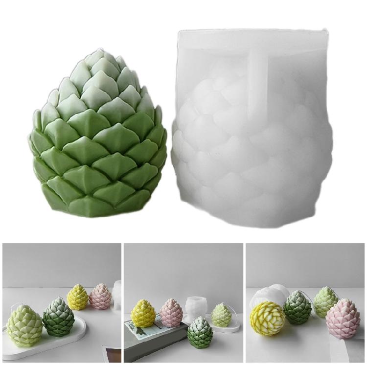3D Tannenzapfen Kerzenform DIY Weihnachts-Aromatherapie Kerzenherstellung Silikonform