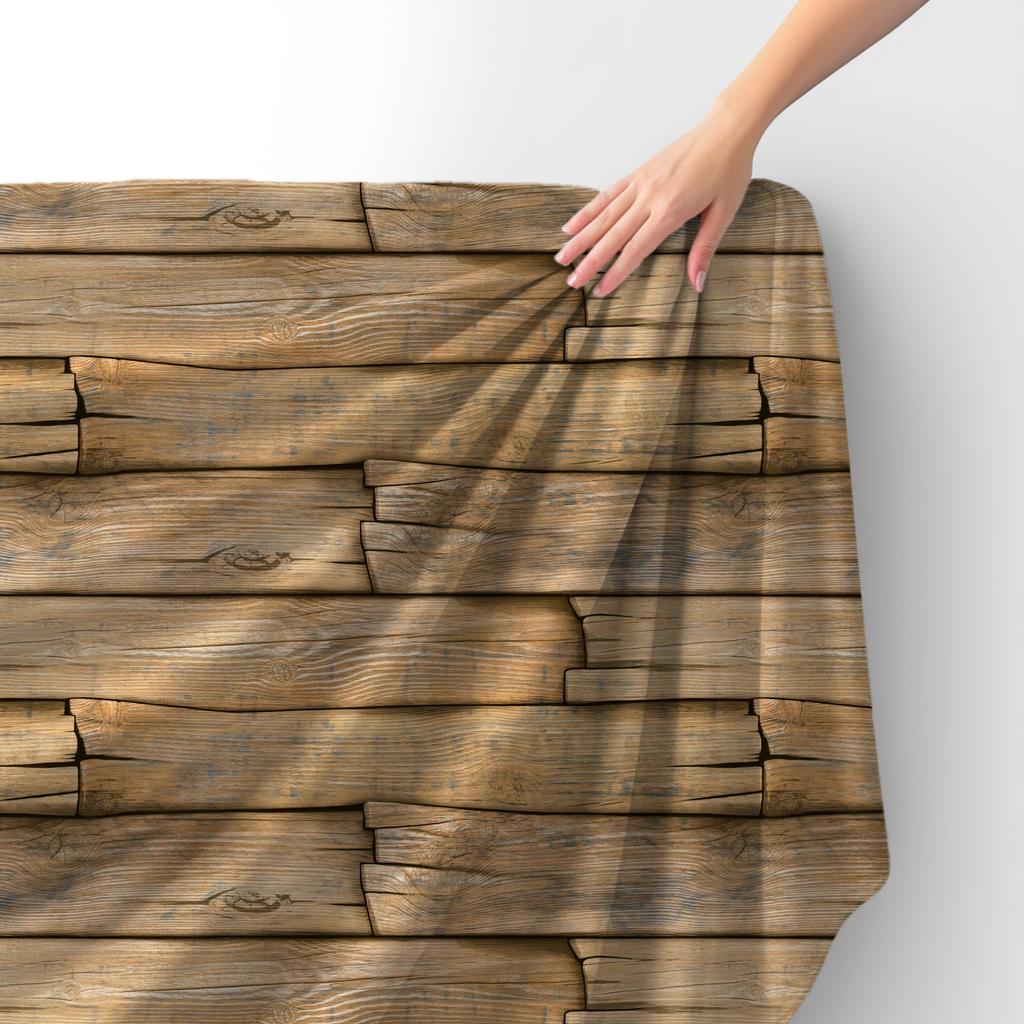 Royal Samt Stoff Polyester Zum Nähen - Motiv Graffiti - Holzwand