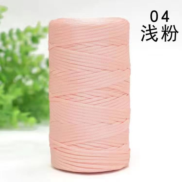 Flat Belt Wool, Light Body Ice Silk Mercerized Cotton Linen, Hand-Woven Crocheted Diy Hook Bag, Hat Seat Cushion, Hollow Thread