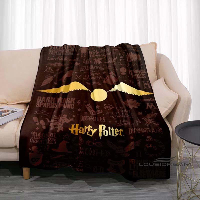Fantasy-Abenteuerfilm-Thema 3D-gedruckte Decke Harry Potter Warm Gemütlich Flanell-Überwurf Geeignet für Schlafzimmer Sofas Betten