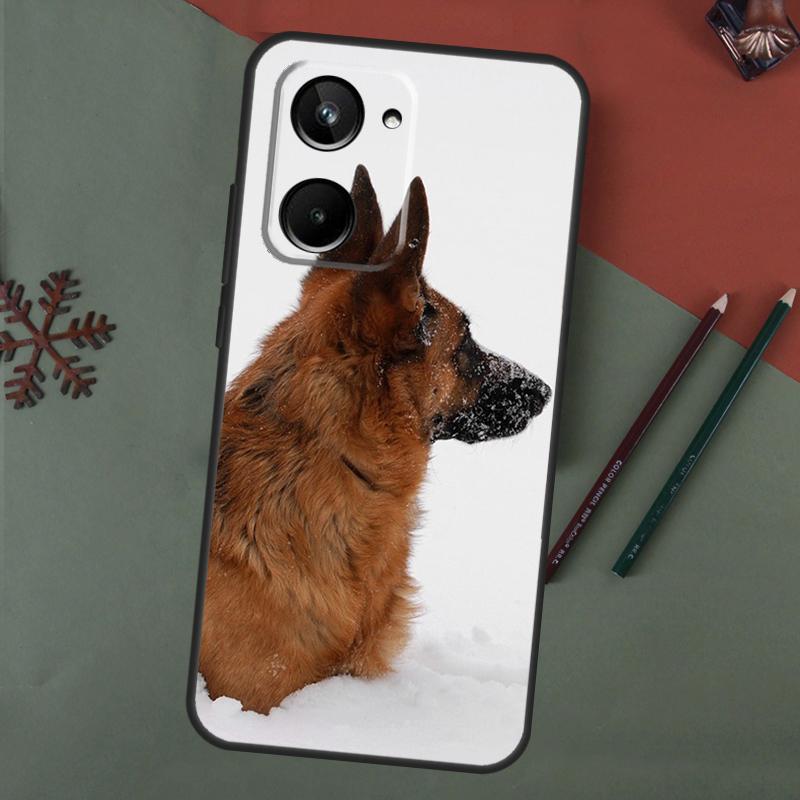German Shepherd Dog Case For Realme C67 C51 C75 C63 C61 C65 C55 C53 C35 C71 11 12 13 14 Pro Plus GT6 GT7 15 Pro