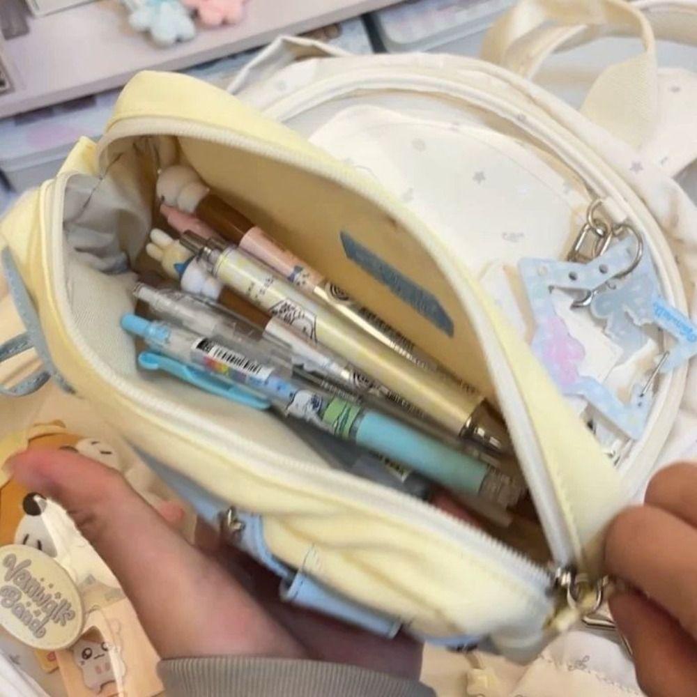 Large Capacity Pen Bag Zipper Stationery Organizer INS Pencil Case  Students
