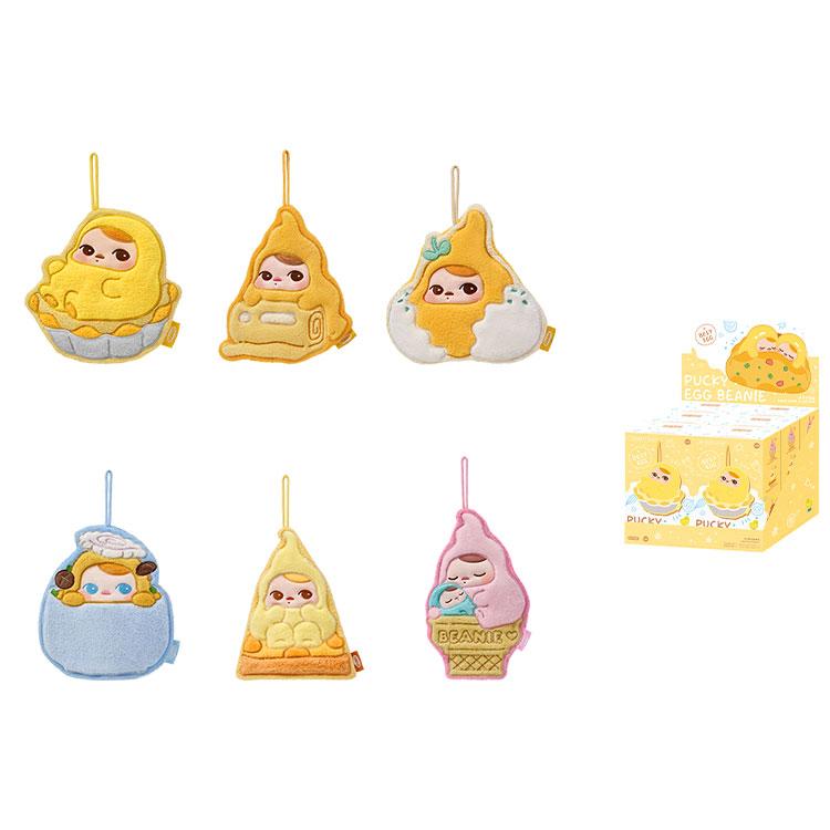 New POP MART PUCKY Egg & Bean Collection Hand Towels Mystery Boxes Single Mystery Box/Full Box 6 Pcs PPMT-2506-0056