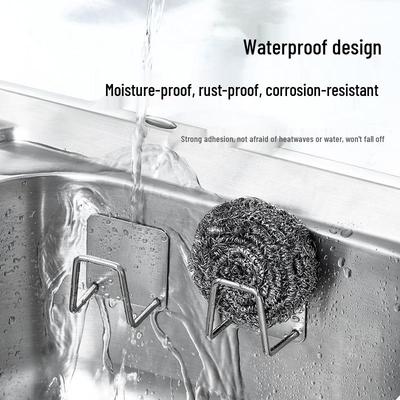No-Punch Stainless Steel Sponge & Dishcloth Holder