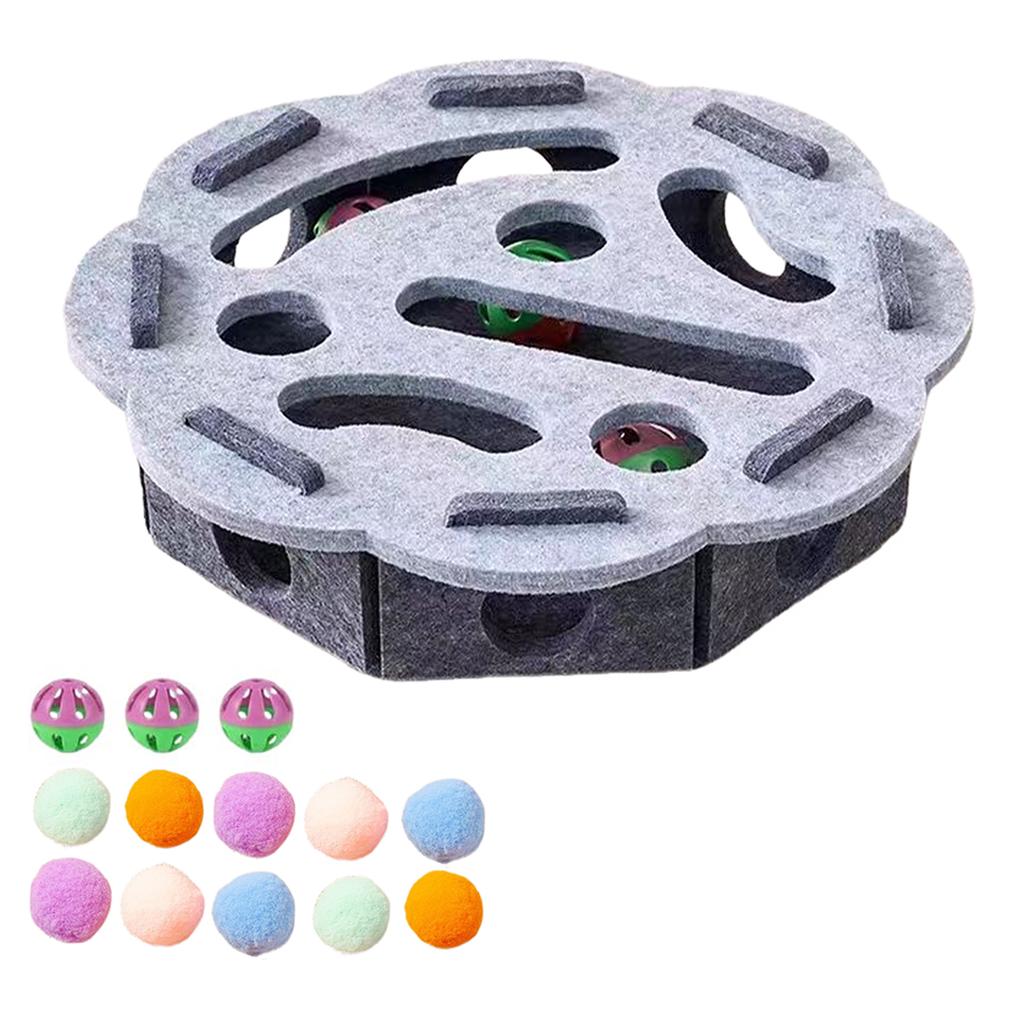 Interactive Cat Puzzle Toy with Bell Ball Cat Exercise Toy Indoor Sports Entertainment Hunting Cat Toys for Cats