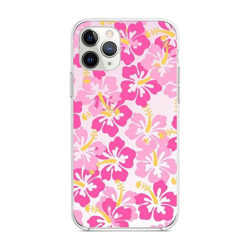 Preppy Aesthetic Cute Pink Phone Case for iPhone 14 13 12 11 XS X 8 7 6 Plus Mini Pro Max SE 2022 Transparent Phone Cover