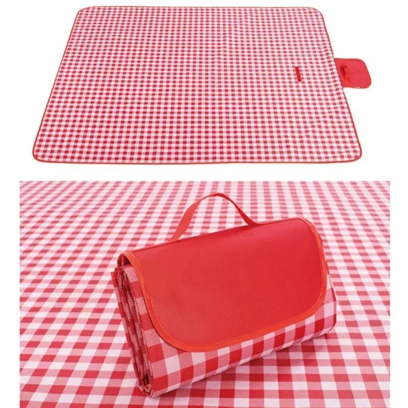 Picnic Mat Spring Outing Moisture-proof Mat Plaid Picnic Cloth Outdoor Portable Waterproof Grass Mat
