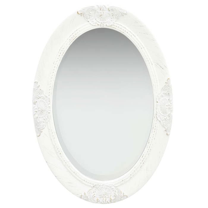 VidaXL Miroir mural style baroque 50x70 cm Blanc 320352