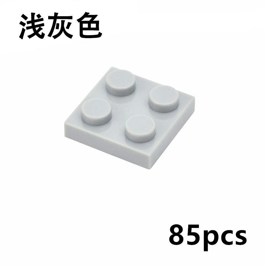 85Pcs Moc Building Blocks Plate Thin Figures Bricks 2x2 Dots Educational Creative Size Compatible With 3022 Classic Kid Toys