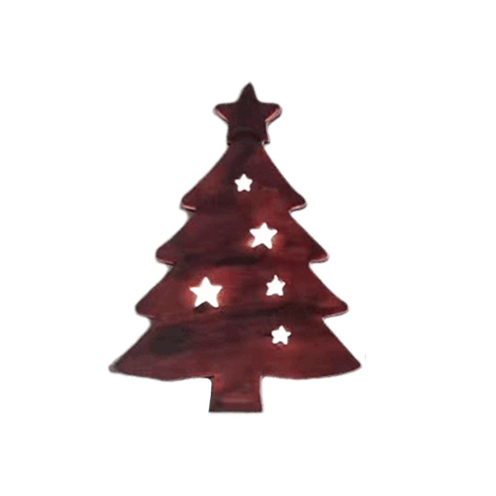 7 Stück Holz-Weihnachts-LED-Schmuck Nikolaus Wandaufkleber Bastelarbeiten Neujahr