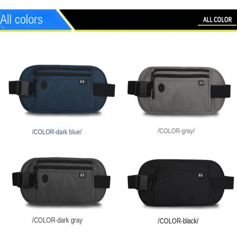 Outdoor Sports Money Belt RFID Blocking Phone Belt Security Waist Pack