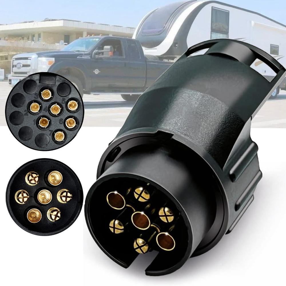 7 Pin To 13 Pin Plug Adapter Trailer Connector 12V Towbar Towing Waterproof Plugs Socket Adapter