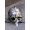 16 Ga Steel Medieval Knight Viking Vendel Helmet Brass Accent Nasal Helmet