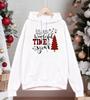 Creative Christmas Time Tree Pattern Hoodies Men All-Match Pocket Streetwear Fashion Loose Hoody Fleece Autumn Pullovers