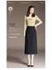 Spring 2026 Black Sequin Slim Bodycon High Waist Midi Pencil Skirt