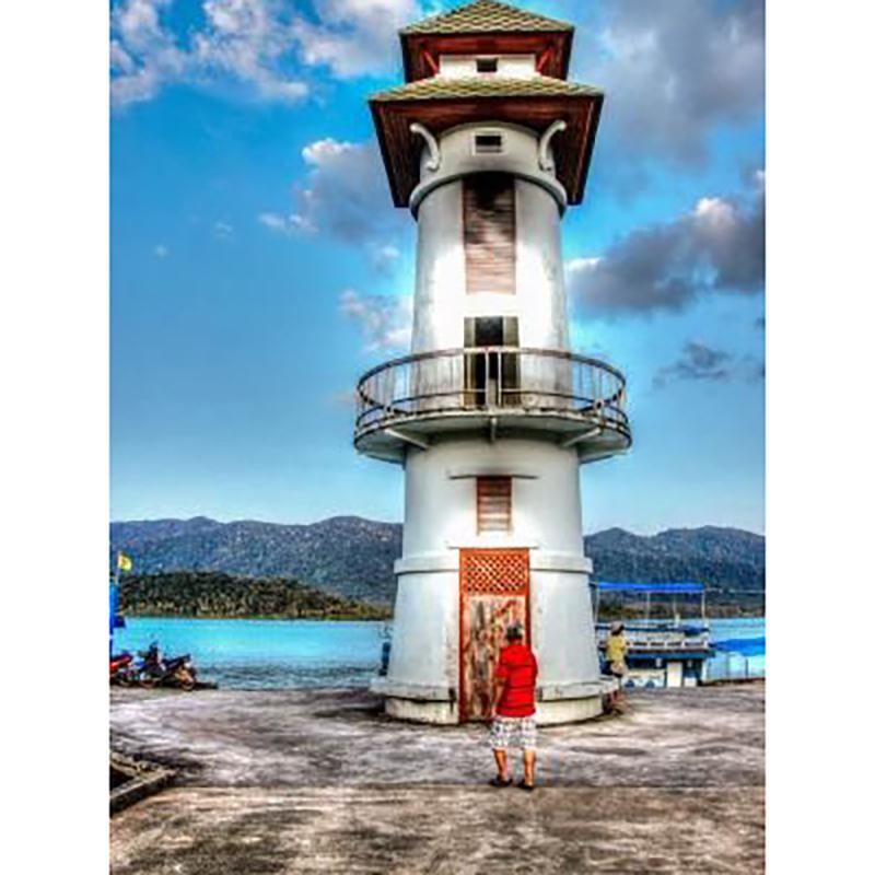 DIY Lighthouse 5D Diamond Painting Full Round Drill Seaside Diamond Embroidery Cross Stitch Mosaic Kits Wall Art Home Decor