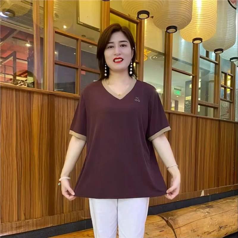 

2024 Spring/Fall Plus Size Slimming Long Sleeve Fashionable Base Top for Elderly Women 6XL