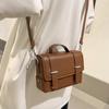 Minimalist Men's Shoulder Bag Fashionable Male PU Leather Crossbody Bags Small Flip Style Messenger Bag for Men Designer Handbag