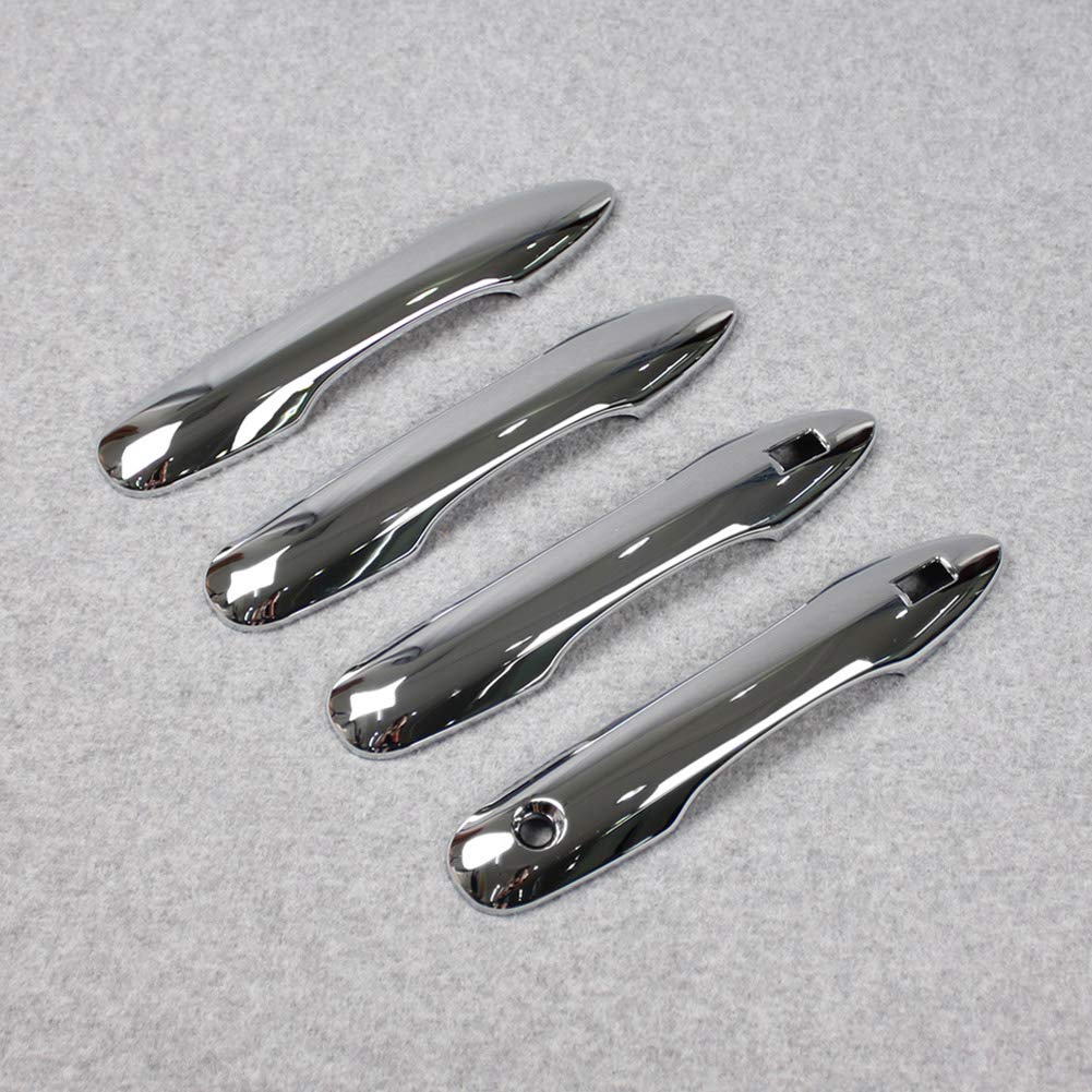 RUIQ Chrome Outer Door Handle Covers Coverage for Toyota Yaris and Yaris Cross (Full Type) (10 Series)