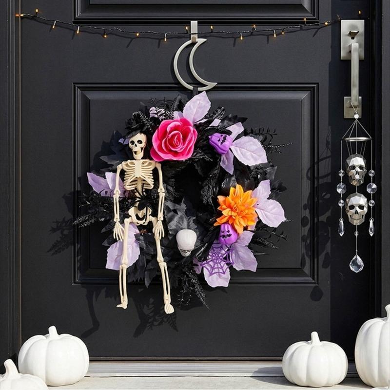 45 cm Seasonal Wreath for Door Wall Window or Porch Use with Dark Finish Round Shape and Entry Area Placement during Seasonal Change