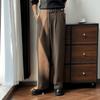 Three-dimensional Pleated Straight Trousers Men's Loose Trousers Wide-leg Spring and Autumn New Drop-down Men's High-end Casual Trousers
