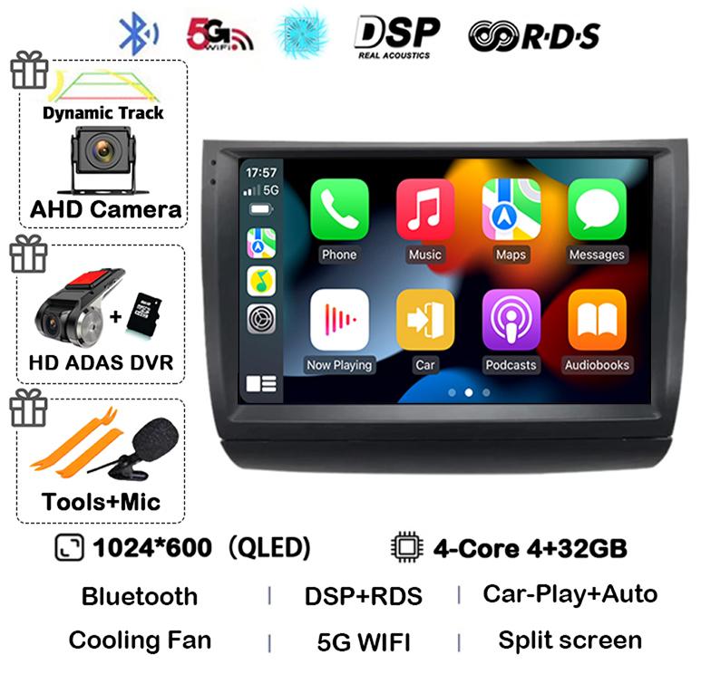 Android 14 Carplay Auto WIFI+4G Car Radio For Toyota Prius 20 2002-2009 Multimedia Player GPS Stereo 360 Camera Head Unit Audio