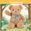 Flower Broken Bow Baby Cuddly Bear Plush Toy Short Pile Material Kids Doll Gift