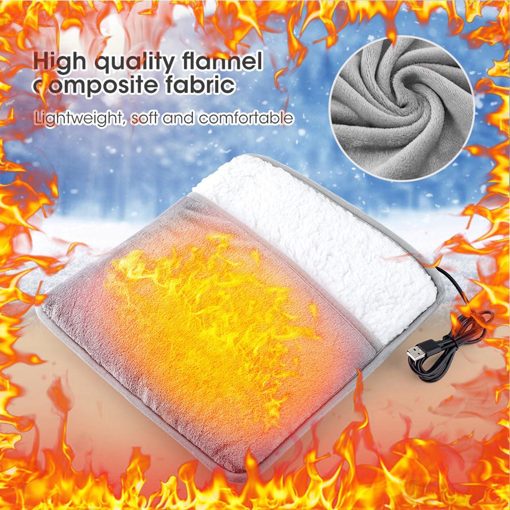 Universal Electric Heating Foot Pad USB Charging Household Washable 30cm Soft  Foot Warmer Heater Feet Warming Mat Winter