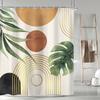 Tropical Geometric Shower Curtain - Anti-Mold, Waterproof Bathroom Decor, Unique Gift, Stylish Design, Modern