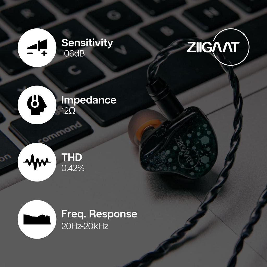 Linsoul ZiiGaat Arcanis Hybrid (2DD+5BA) High-End In-Ear Earphones