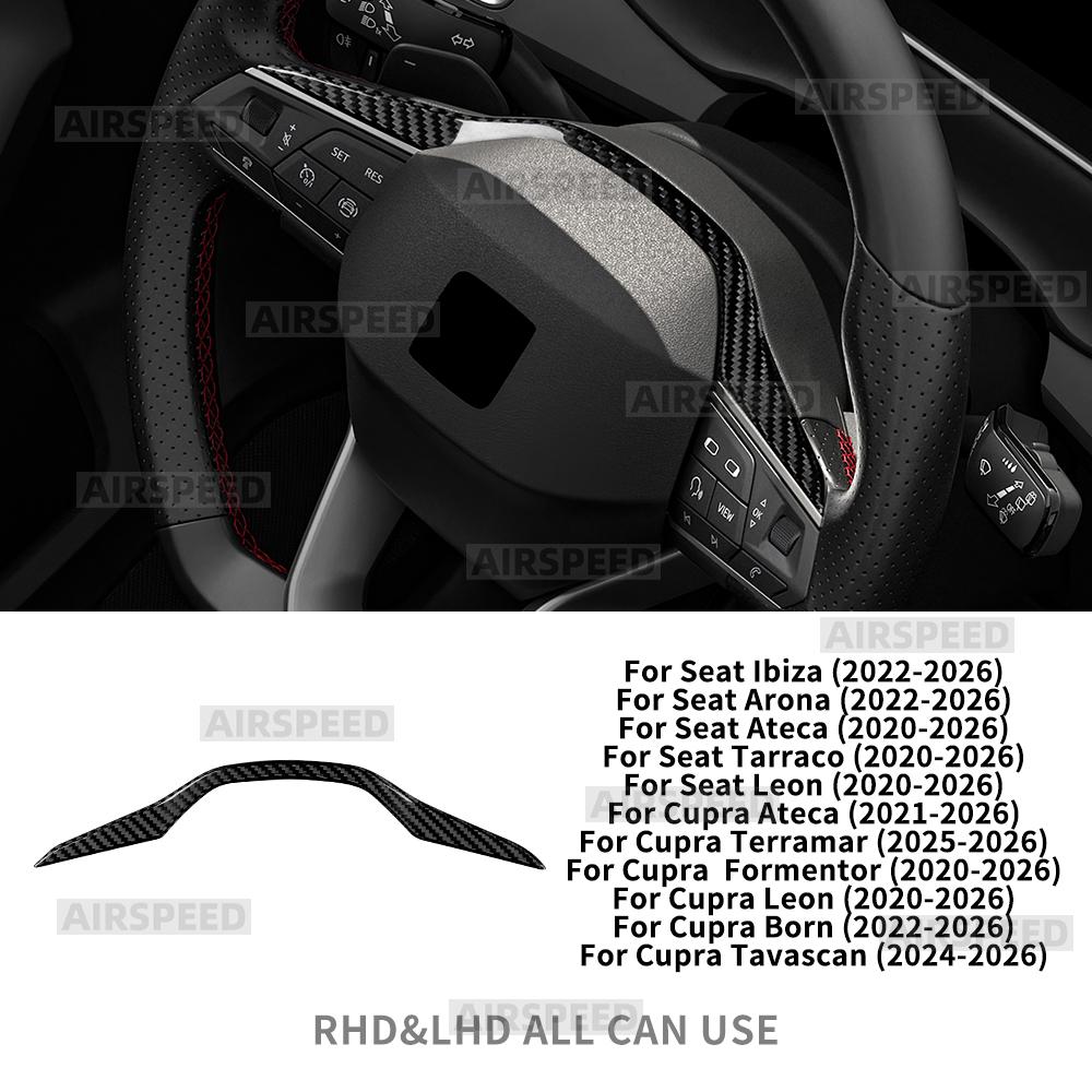 

Dry Carbon Fiber Trim For Seat Cupra Formentor/Cupra Leon 2020-2026,Cupra Ateca 21-26,Cupra Terramar 25-26 Car Steering Wheel For Cupra Terramar