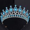 Baroque Crystal Crown Tiara Headband For Women Rhinestone Prom Diadem Crown Bridal Wedding Hair Accessories Jewelry Crown Tiara