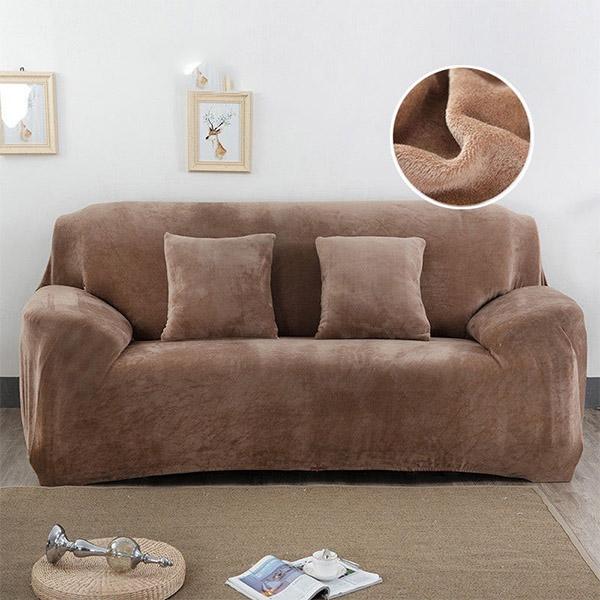 1-4 Seat Plush Sofa Cover Soft and Comfortable Recliner Sofa Cover Elastic Sofa Cover Soft Sofa Cover