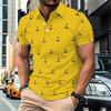 Summer Casual Lapel Top Loose Short Sleeved Men's Lapel Shirt