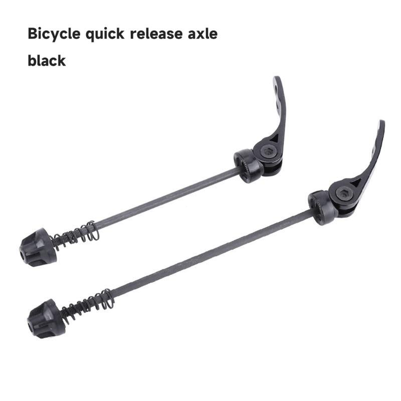 2 Pièces Axes de Roue de Vélo Haute Résistance Ensemble Axes à Blocage Rapide de Vélo Broche Levier Vélo de Montagne Route Moyeux de Roue Broche