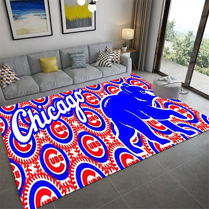 Chicago Cubs Teppich für Wohnzimmer Schlafzimmer Zuhause Sofadekoration, Kinder Spielteppich rutschfest