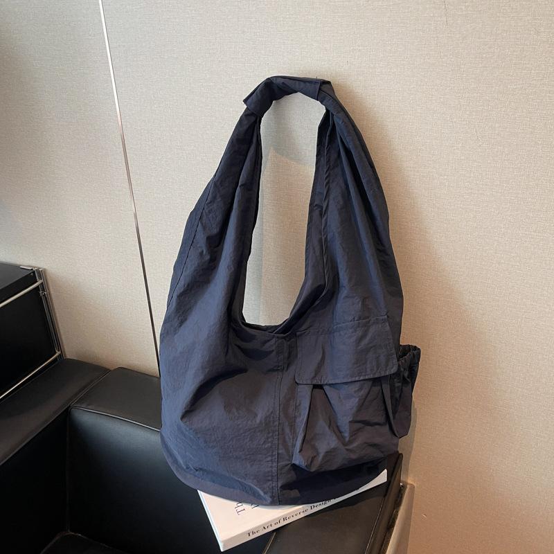 Japanese-style Casual Large-capacity Nyl Tote Bag, Lazy Style Versatile Crossbody Bag, Student Shoulder Bag for Class