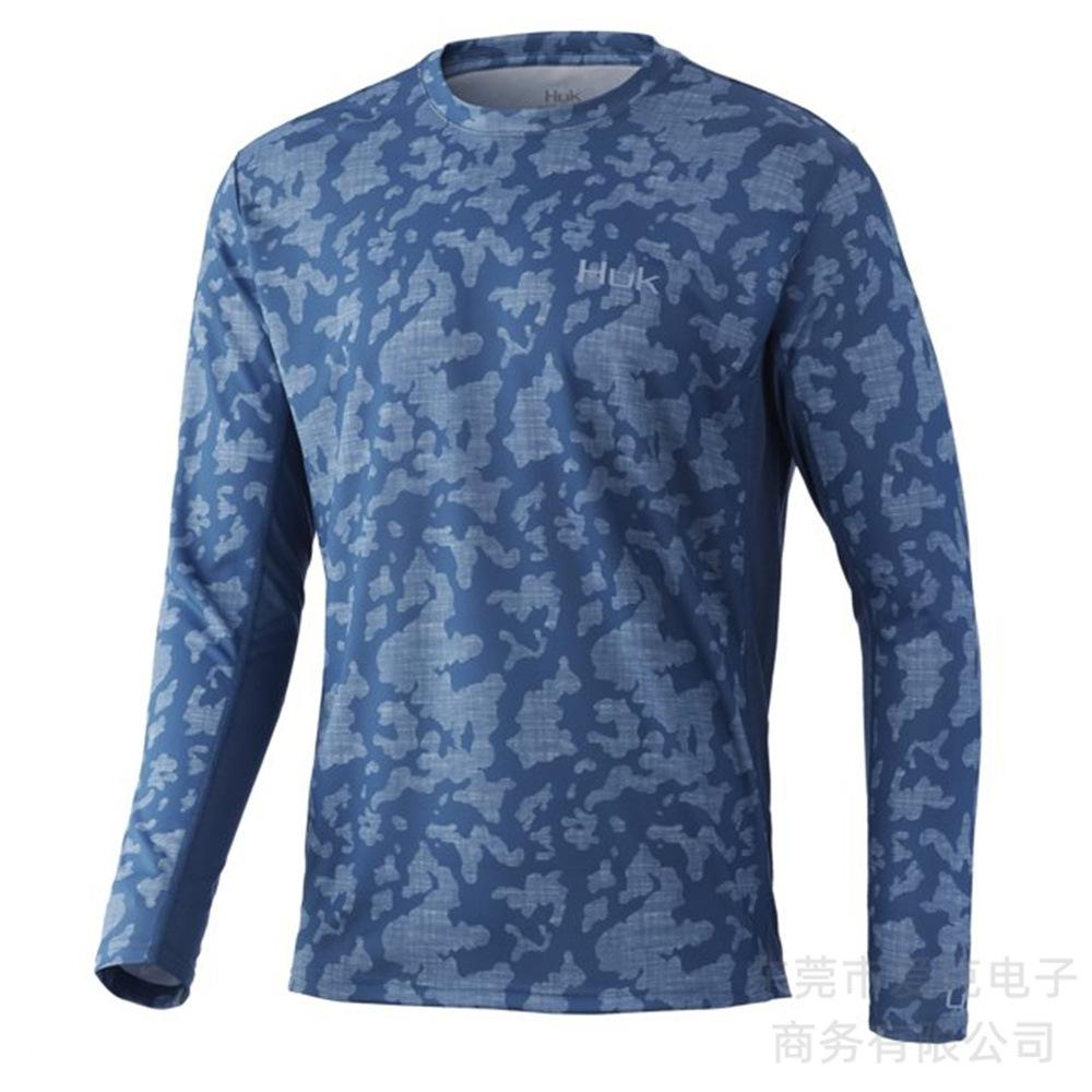 HUK fishing suit quick-drying long-sleeved summer outdoor sunscreen suit sportswear Luya fishing shirt breathable T-shirt men