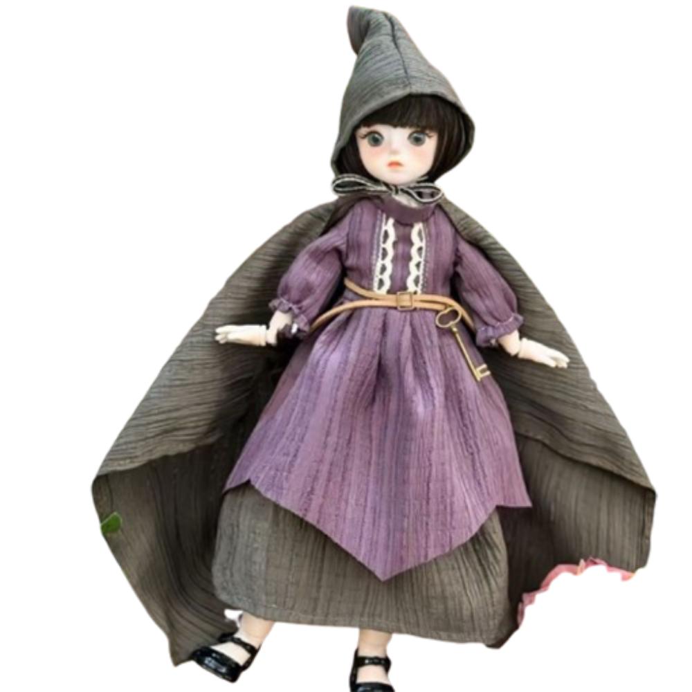 1 Set Long Hair 30cm Bjd Doll with Clothes Attractive Eyes Princess Makeup Ball Joint Doll Toddler