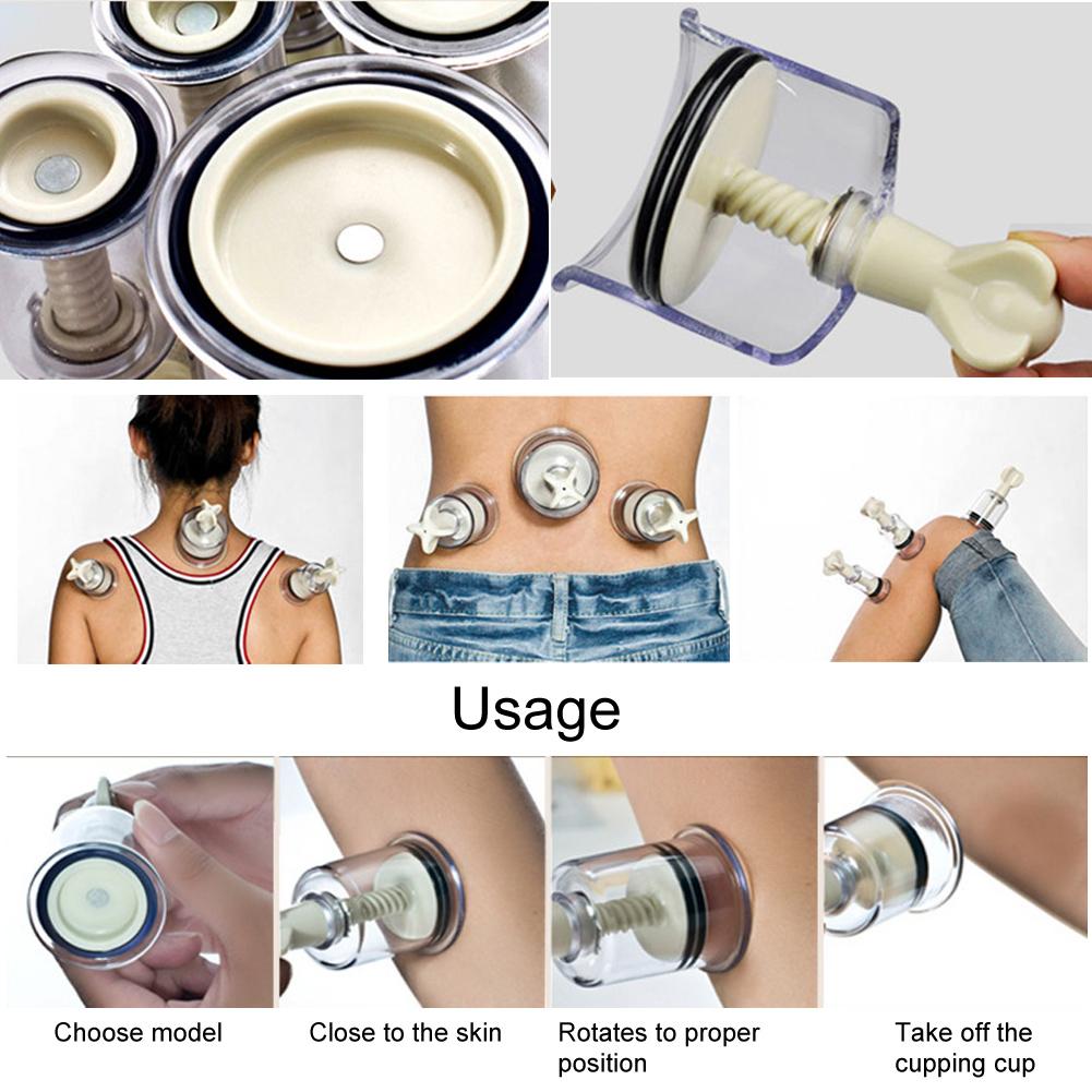 

8pcs Hand Twisting Rotational Acupunture Vacuum Cupping Set Massage Cupping Cup