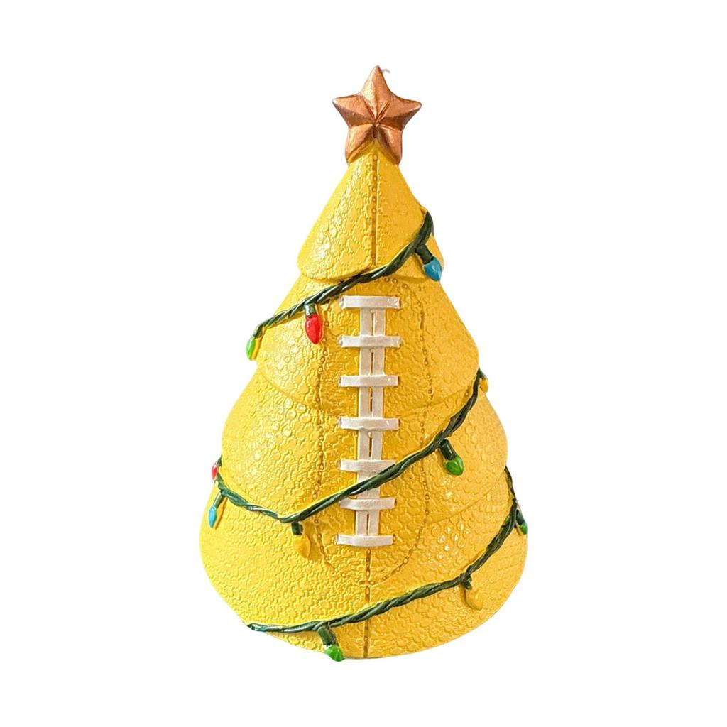 Football Christmas Tree Decoration Reusable Gift Table Decoration Figurine Decorative for Party Ball Sports Enthusiasts Tabletop