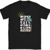 Sun Salt Sand T-Shirt Funny Beach Vacation Trip Ocean Humor Graphic Text Tee