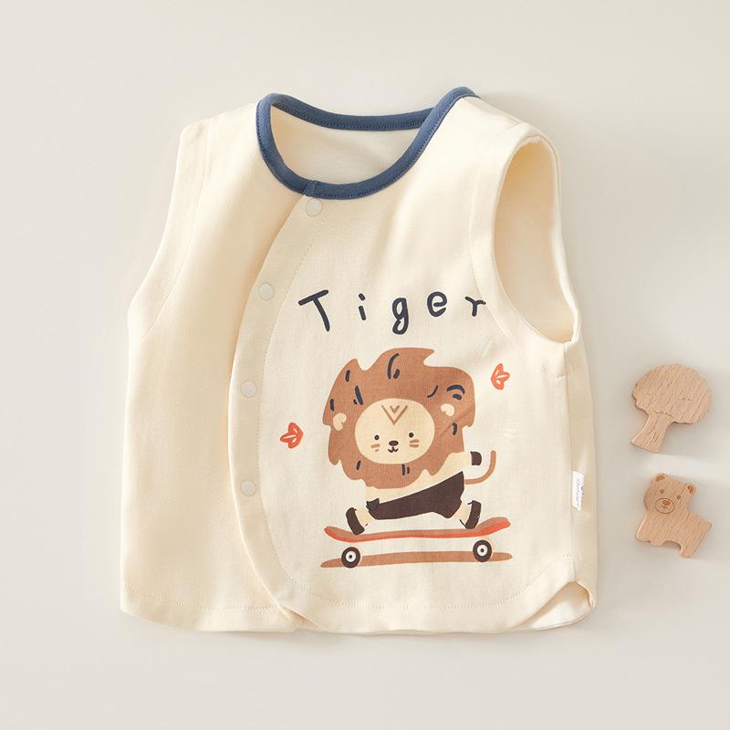 Double-Layer Pure Cotton Baby Cardigan: Winter Vest for Boys & Girls 80 cm