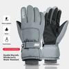 Customized Polyester Ski Mittens Built Wrist Support Shock Absorption Waterproof Split Finger Light Snowboarding