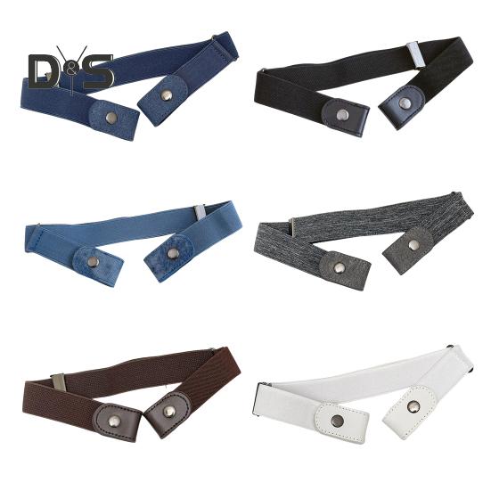 Lazy Belt Comfortable Elastic Design Faux Leather Waistband Adjustable Fit Invisible Jeans Belt Daily Wear